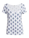 Orsay Modré a biele vzorované tričko ORSAY