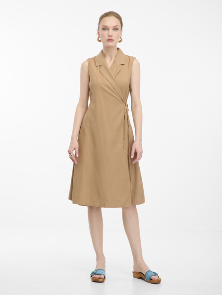 Orsay Svetlohnedé dámske zavinovacie šaty ORSAY