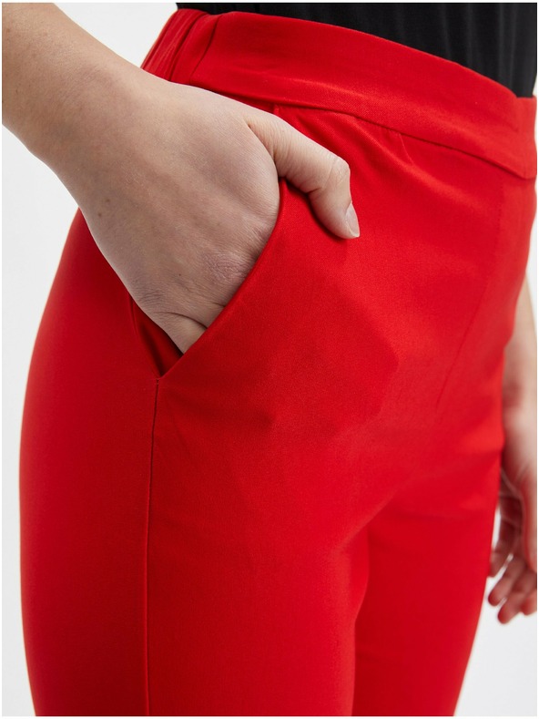 Orsay Červené dámske nohavice ORSAY