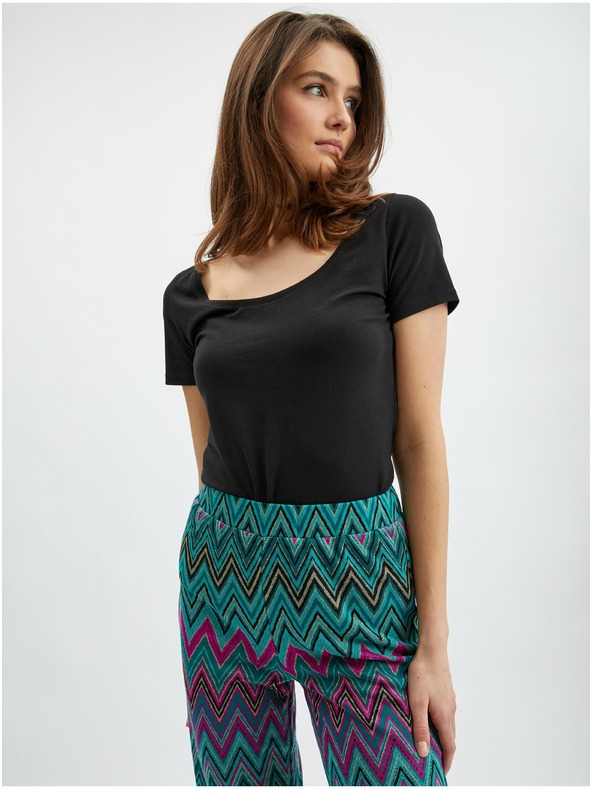 Orsay Ružovo-zelené dámske vzorované nohavice ORSAY