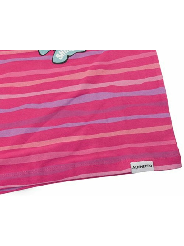 ALPINE PRO Tmavoružové dievčenské vzorované tielko ALPINE PRO Holso