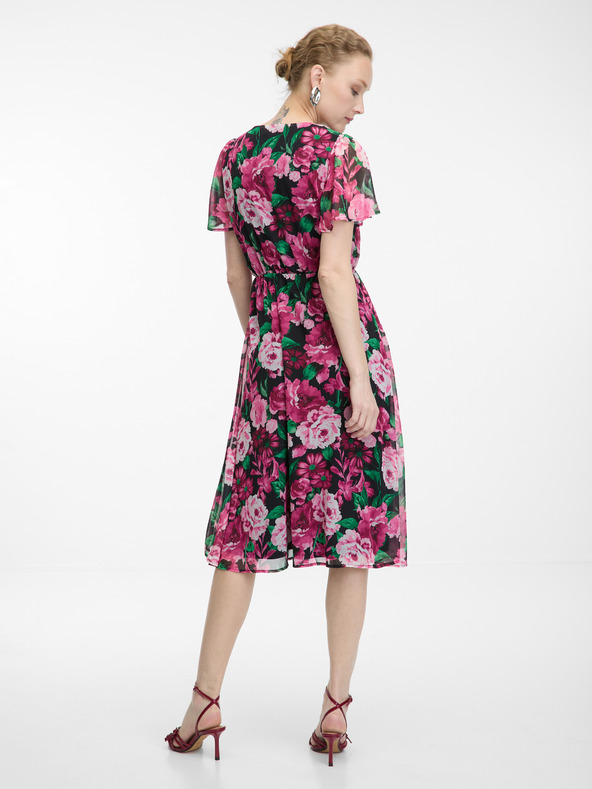 Orsay Čierno-ružové dámske kvetinové šaty ORSAY