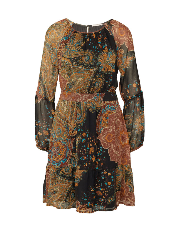 Orsay Čierno-hnedé dámske vzorované šaty ORSAY