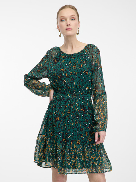 Orsay Vínové dámske vzorované šaty ORSAY