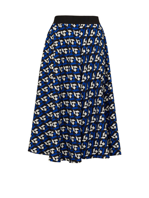 Orsay Modrá dámska plisovaná vzorovaná sukňa ORSAY