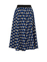 Orsay Modrá dámska plisovaná vzorovaná sukňa ORSAY