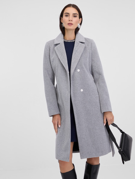 Orsay Sivý dámsky zimný kabát ORSAY