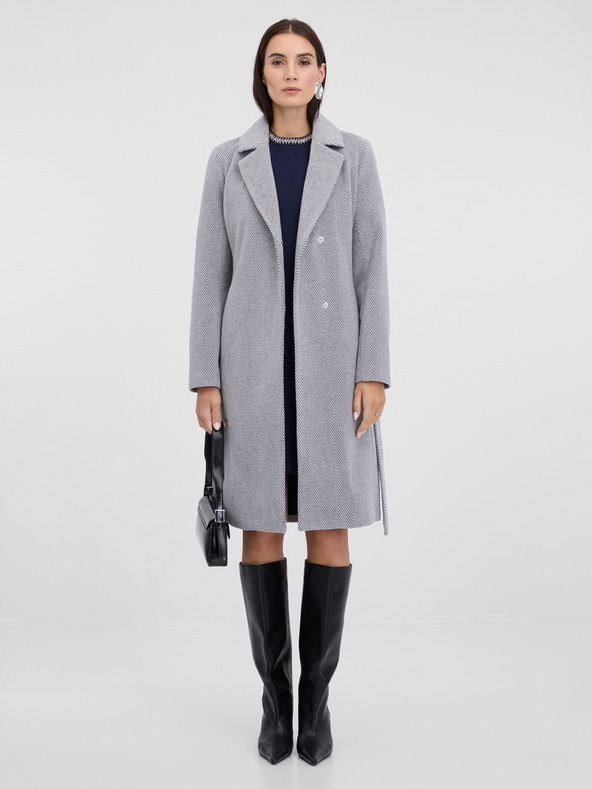 Orsay Sivý dámsky zimný kabát ORSAY