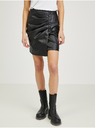 Orsay Čierna dámska koženková sukňa ORSAY