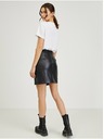 Orsay Čierna dámska koženková sukňa ORSAY