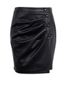 Orsay Čierna dámska koženková sukňa ORSAY