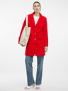 Orsay Červený dámsky kabát ORSAY