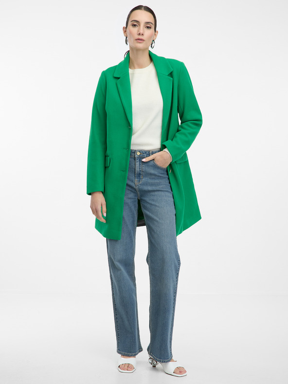 Orsay Zelený dámsky kabát ORSAY