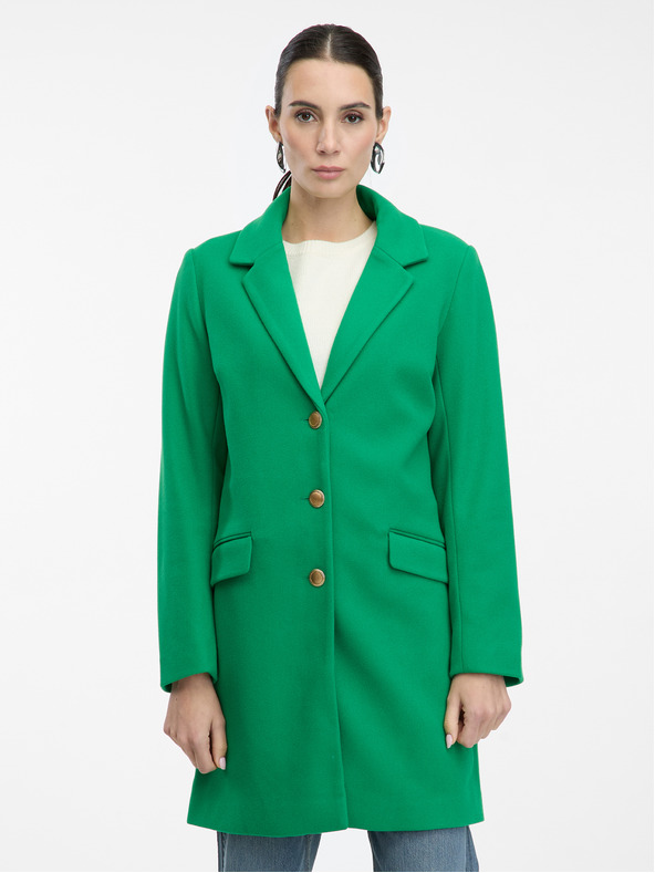 Orsay Zelený dámsky kabát ORSAY