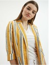 Orsay Oranžová dámska pruhovaná ľanová bunda ORSAY