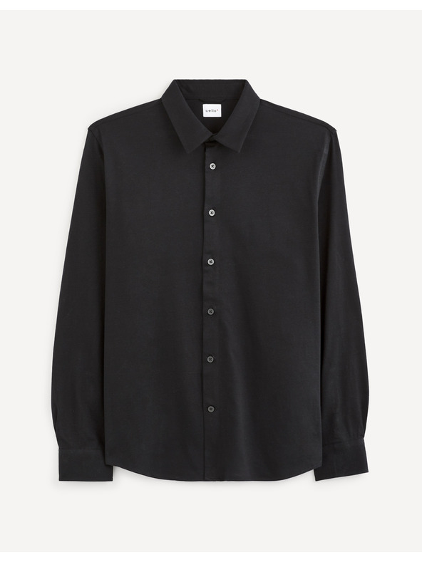 Celio Čierne pánske tričko Celio Vajersey