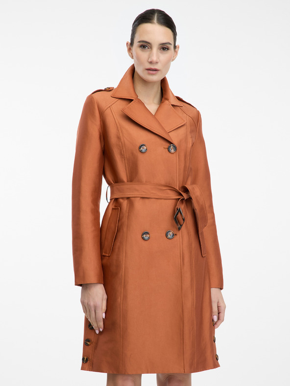 Orsay Hnedý dámsky plášť ORSAY