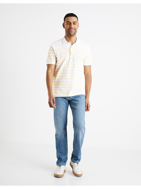 Celio Modré pánske straight fit džínsy Celio Doklight15