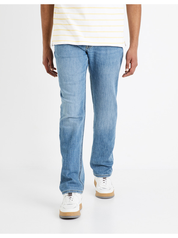 Celio Modré pánske straight fit džínsy Celio Doklight15