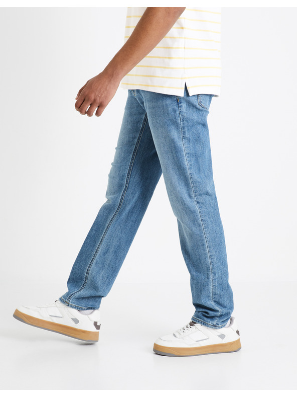 Celio Modré pánske straight fit džínsy Celio Doklight15