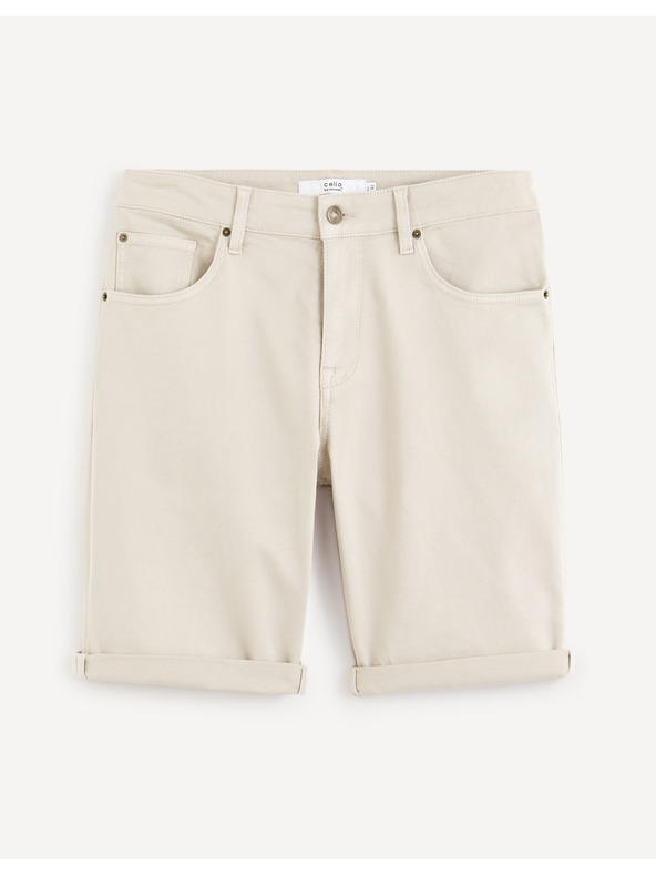 Celio Béžové pánske šortky Celio Mohitobm