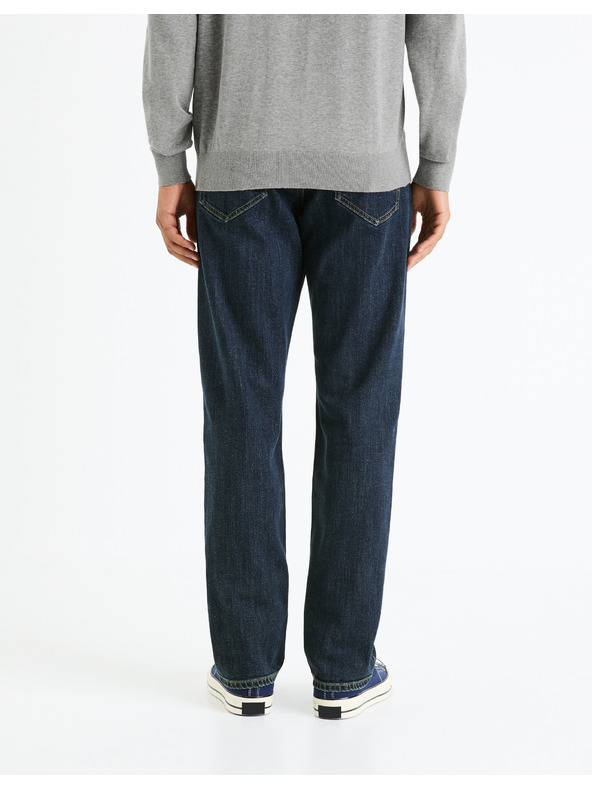 Celio Tmavomodré pánske džínsy pravidelného strihu Celio Fostones