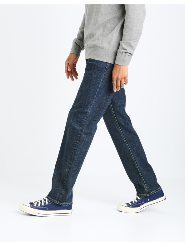 Celio Tmavomodré pánske džínsy pravidelného strihu Celio Fostones