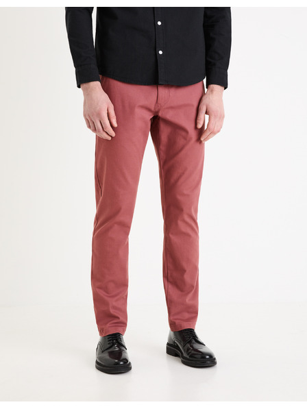 Celio Vínové pánske chino nohavice Celio Tocharles