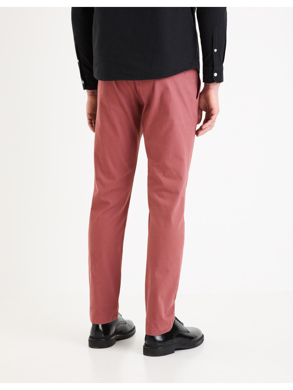Celio Vínové pánske chino nohavice Celio Tocharles