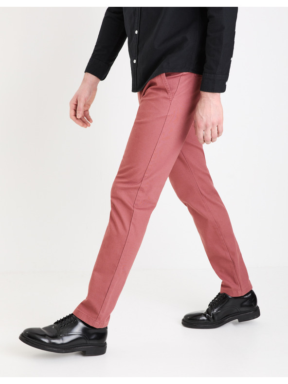 Celio Vínové pánske chino nohavice Celio Tocharles