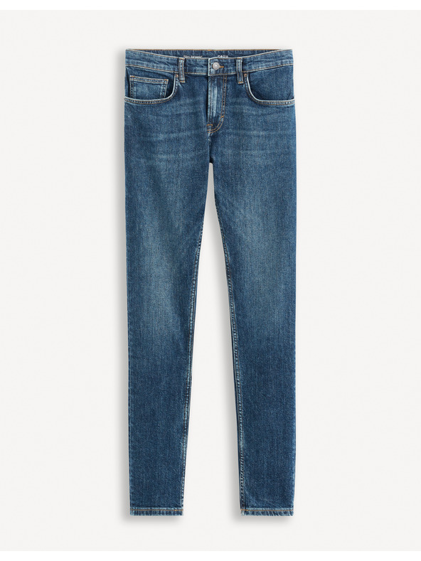 Celio Modré pánske slim fit džínsy Celio Gotapered