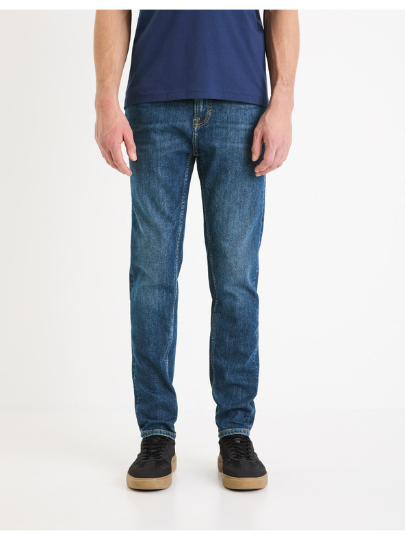 Celio Modré pánske slim fit džínsy Celio Gotapered
