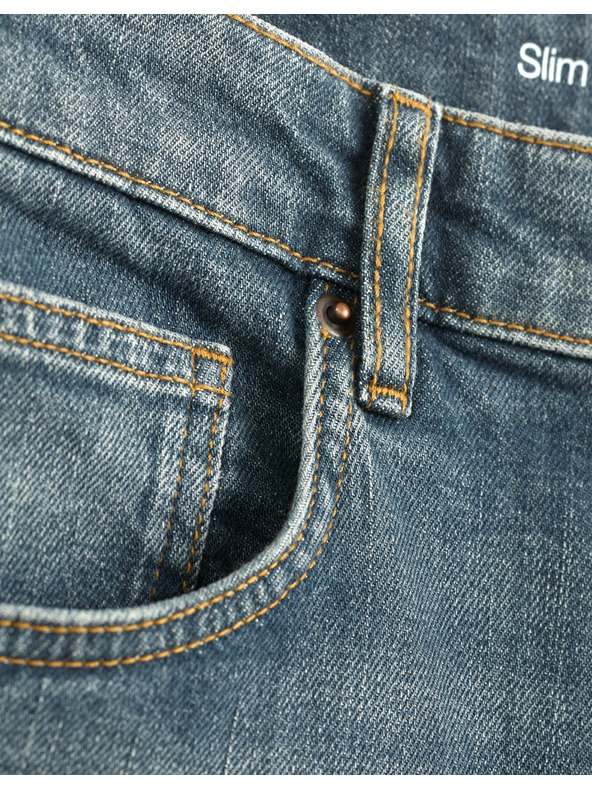 Celio Modré pánske slim fit džínsy Celio Gotapered