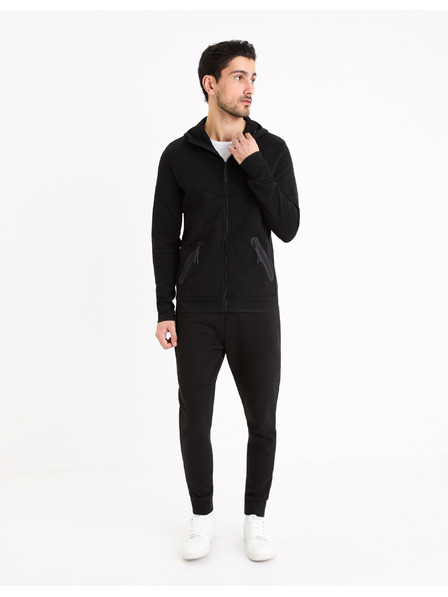 Celio Čierna pánska základná mikina Celio Genewyoke