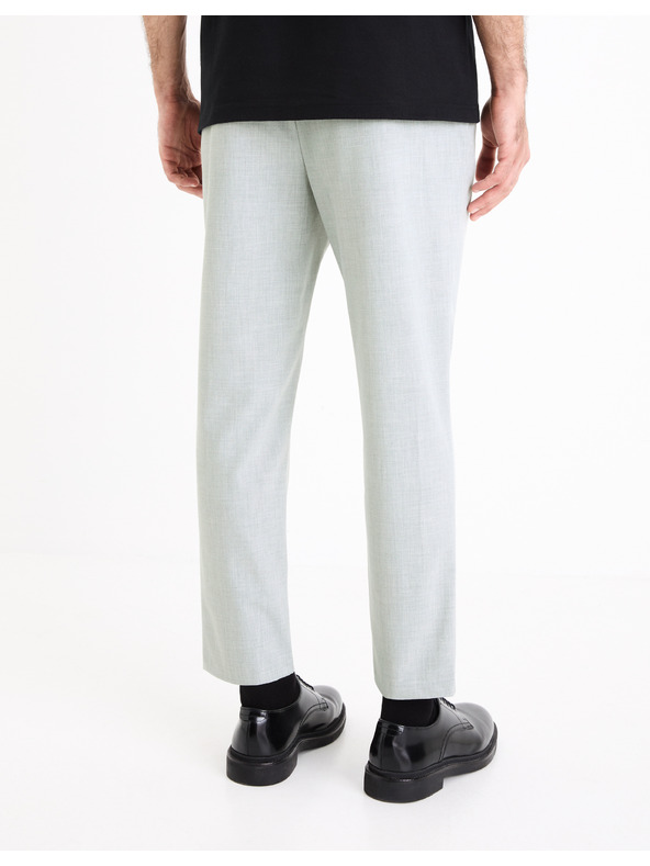 Celio Svetlošedé pánske skrátené nohavice Celio Cosmart