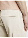 Celio Krémové pánske cargo nohavice Celio Docar