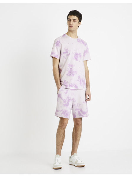 Celio Fialové pánske batikované tepláky Celio Doengame