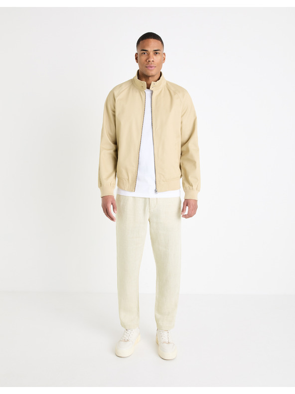 Celio Béžová pánska bombera Celio Gubavlna