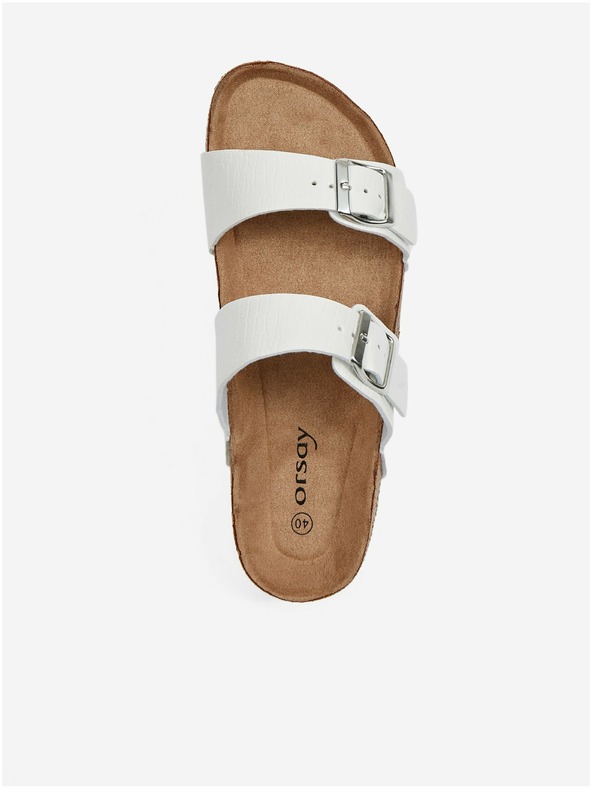 Orsay Biele dámske šľapky ORSAY