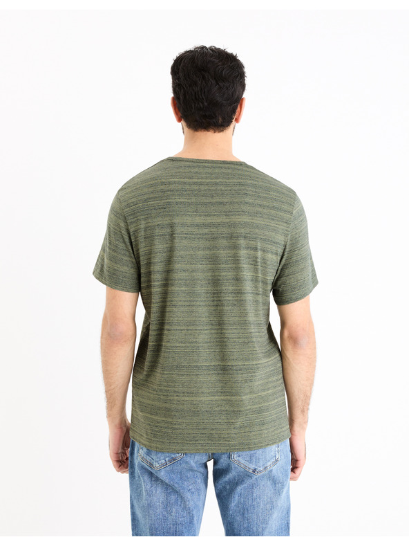 Celio Zelenošedé pánske tričko Celio Gejecte