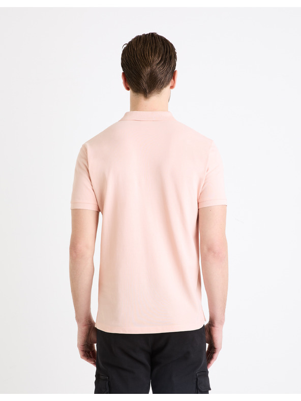 Celio Svetloružové pánske základné polo tričko Celio Teone