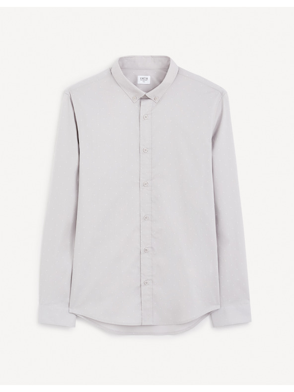 Celio Svetlošedá pánska košeľa Celio Gaop