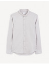 Celio Svetlošedá pánska košeľa Celio Gaop