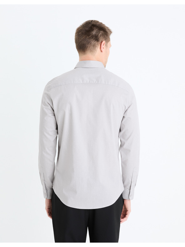 Celio Svetlošedá pánska košeľa Celio Gaop