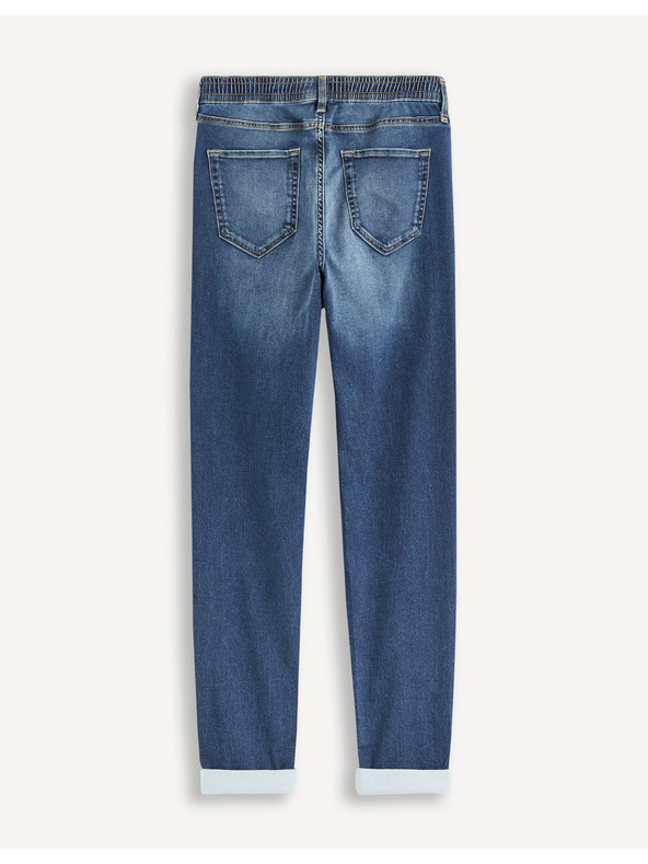 Celio Modré pánske slim fit džínsy Celio Gosuper