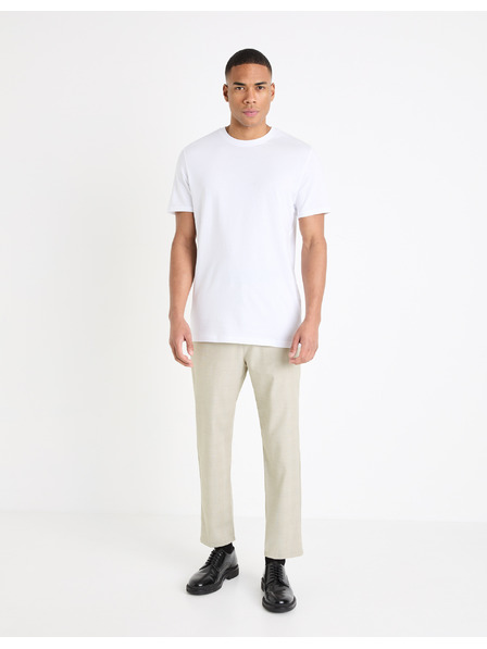 Celio Krémové pánske nohavice Celio Gocarre