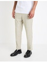 Celio Krémové pánske nohavice Celio Gocarre