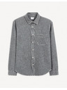 Celio Šedá pánska džínsová košeľa Celio Gagusti1