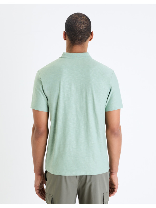 Celio Svetlomodré pánske základné polo tričko Celio Feflame