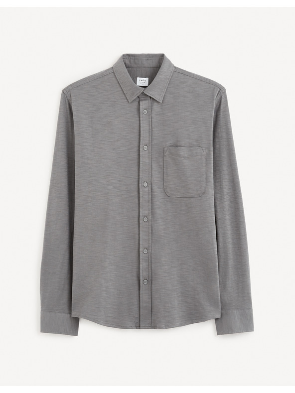 Celio Šedá pánska košeľa Celio Gaselle